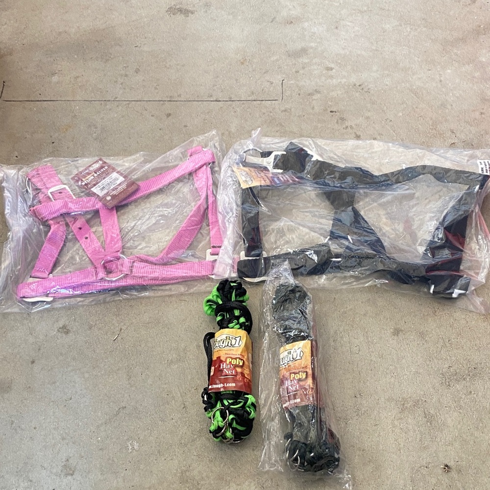 Bundle of New Halters and Hay Nets